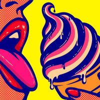Pop Art Sexy Ice Carta da parati panoramica