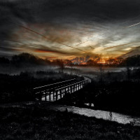 Paesaggio notturno Carta da parati panoramica