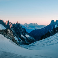 Montagna innevata Carta da parati panoramica