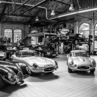 Carta da parati panoramica Vintage Garage