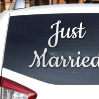 Scritta adesiva per matrimonio