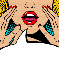 Carta da parati panoramica Pop Art