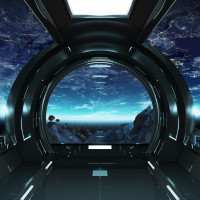 Astronave Carta da parati panoramica