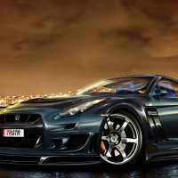 Nissan GTR Carta da parati panoramica