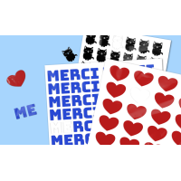 Foglio di adesivi in vinile personalizzati