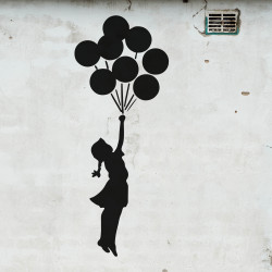 Banksy - La ragazza con i palloncini Carta da parati panoramica Banksy - La ragazza con i palloncini Carta da parati panoramica
