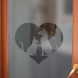 Clinica veterinaria 3 Logo Privacy Pellicola per vetri