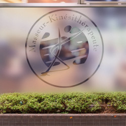 Fisioterapista Logo Privacy Pellicola per vetri