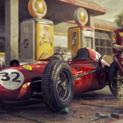 Carta da parati panoramica vintage Ferrari F1