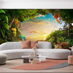 Animali Giungla Savana Cielo Carta da parati panoramica