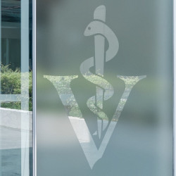 Logo veterinario Caduceus Privacy Pellicola per vetri