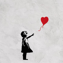 La ragazza con il palloncino 2 - Carta da parati panoramica di Banksy