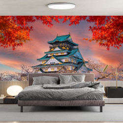 Tempio giapponese Carta da parati panoramica