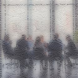 Nippon Wave Pattern Pellicola per vetri Privacy