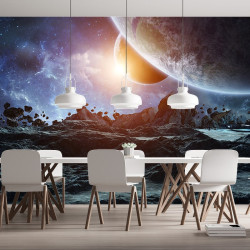 Mappa del mondo della giungla 2 Carta da parati panoramica