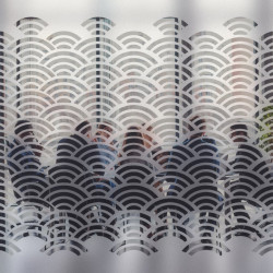 Motivo a onde giapponese Pellicola per vetri Privacy 2