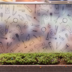 Salone di bellezza Parrucchiere Modello Privacy Pellicola per vetri