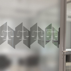 Bilance Giustizia Avvocato Frieze Privacy Pellicola per vetri