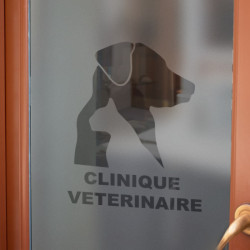 Clinica veterinaria Logo Privacy Pellicola per vetri