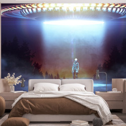 Disco volante alieno Carta da parati panoramica