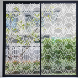 Japanese Wave Pattern 3 Pellicola per vetri privacy