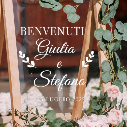 Adesivi per pannello di benvenuto per matrimonio