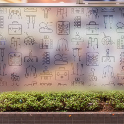 Osteopatia Kinesiterapia Modello Privacy Pellicola per vetri