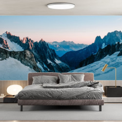 Montagna innevata Carta da parati panoramica