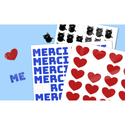 Foglio di adesivi in vinile personalizzati