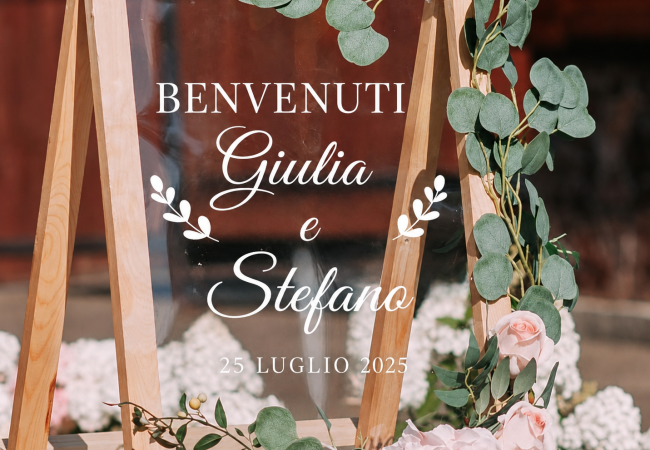 Adesivi per pannello di benvenuto per matrimonio