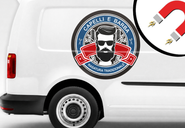 Targhetta magnetica personalizzata per auto (magnetica)