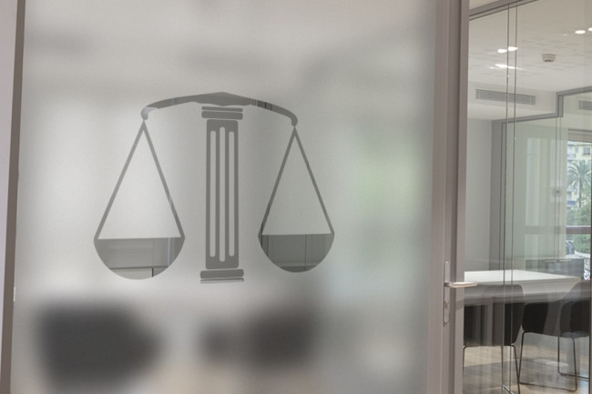 Avvocato Giustizia Logo Privacy Pellicola per vetri