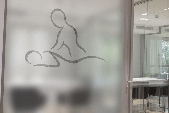 Logo massaggio 2 Privacy Pellicola per vetri